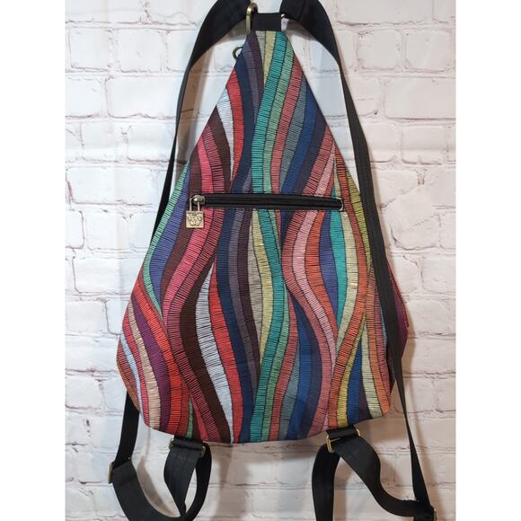 Black Butterfly Brand Abstract Multicolor Lightweight Backpack NWOT Festival - Picture 6 of 8